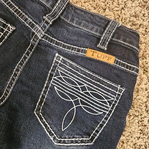 Cowgirl Tuff Dark Blue Jeans with White Stitching W:27 L:31
